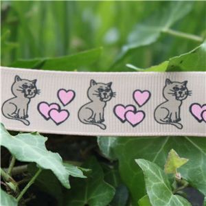 Animal Cuties - Cat & Hearts/Tan